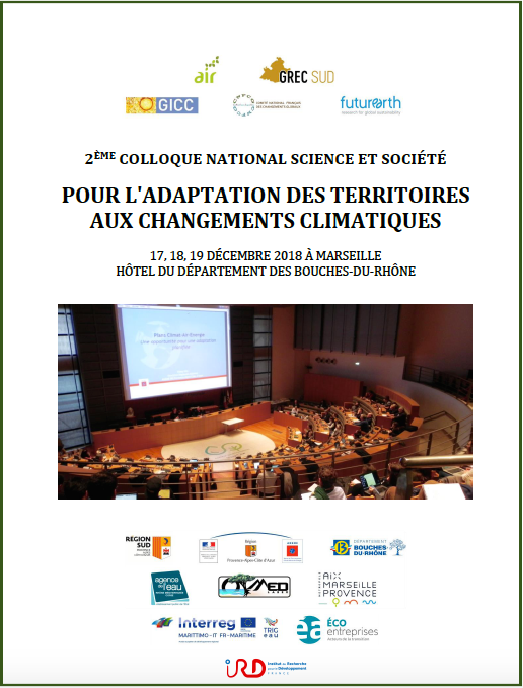 Publication Des Actes Du Colloque National Pour Ladaptation Des