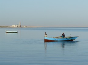 Fishing on Lake Qârûn, Egypt