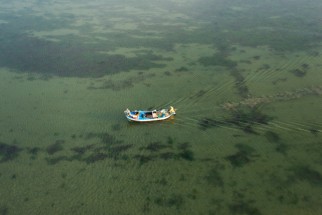 La pêche, un des services rendus par les zones humides, Delta du Gediz, Turquie